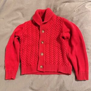 Janie and Jack Vibrant Red Knit Sweater